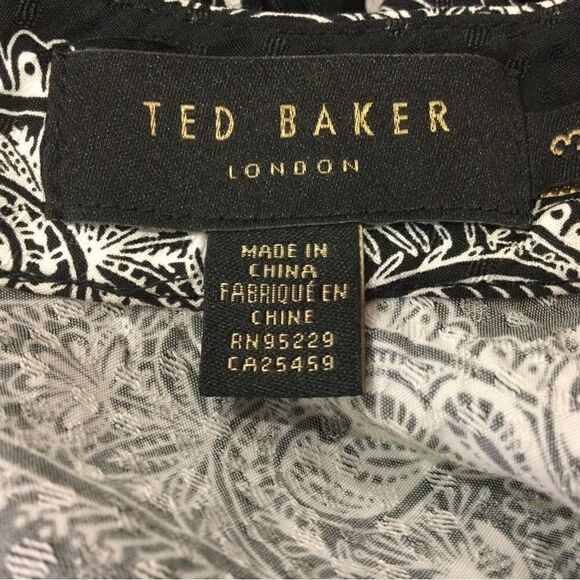 TED BAKER Paisley Frill ruffle High neck Blouse - Picture 9 of 10